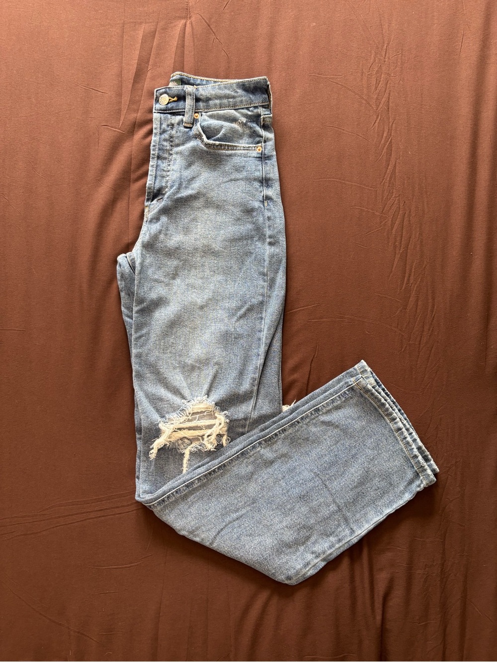 wild fable Light Blue Distressed Relaxed Women's Jeans